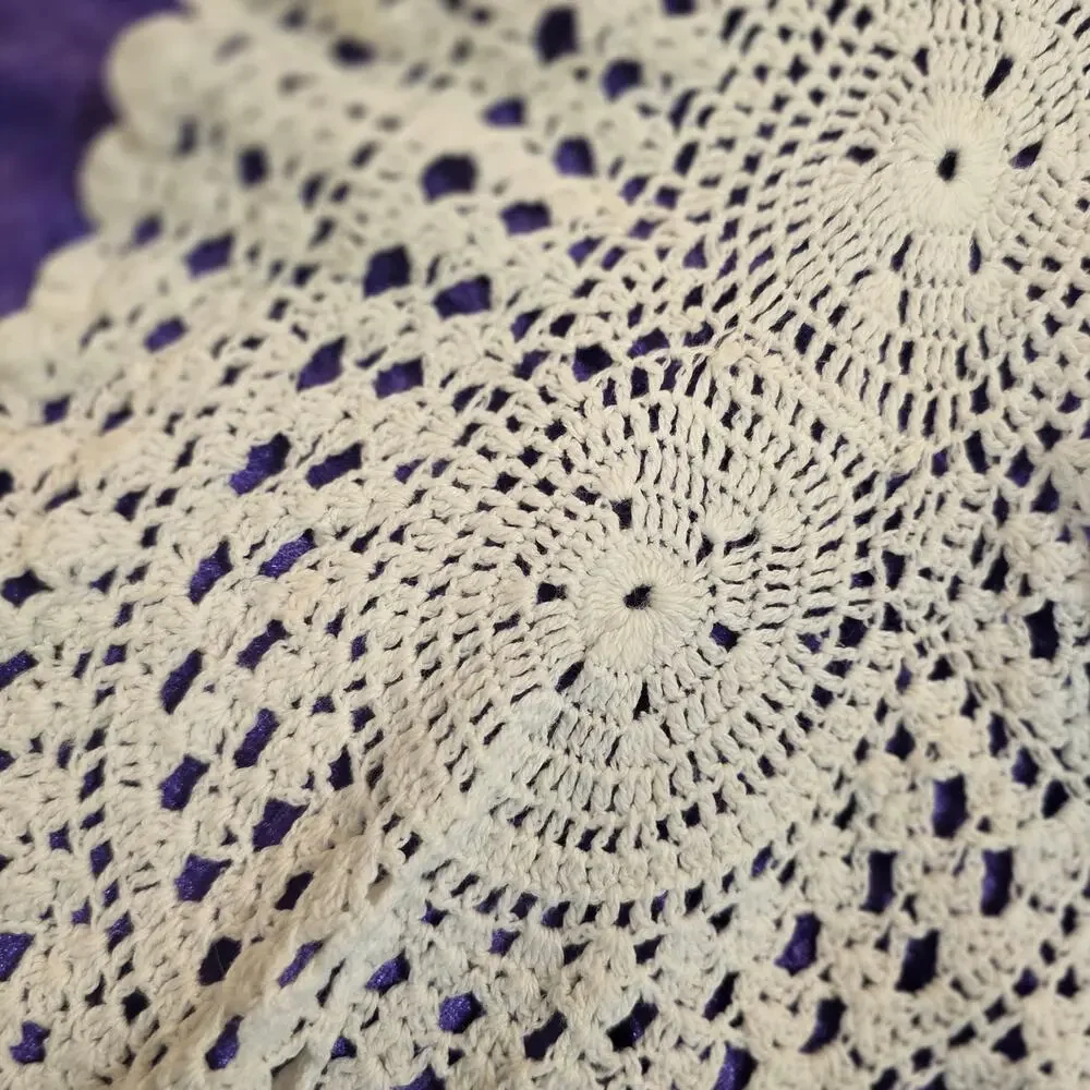 Vintage Hand Crocheted Cotton 17
